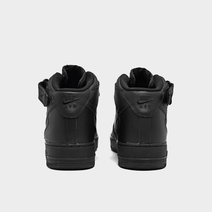 Men's Nithtke Air Force 1 Mid '07 Casual Shoes - Black/Black - Back view