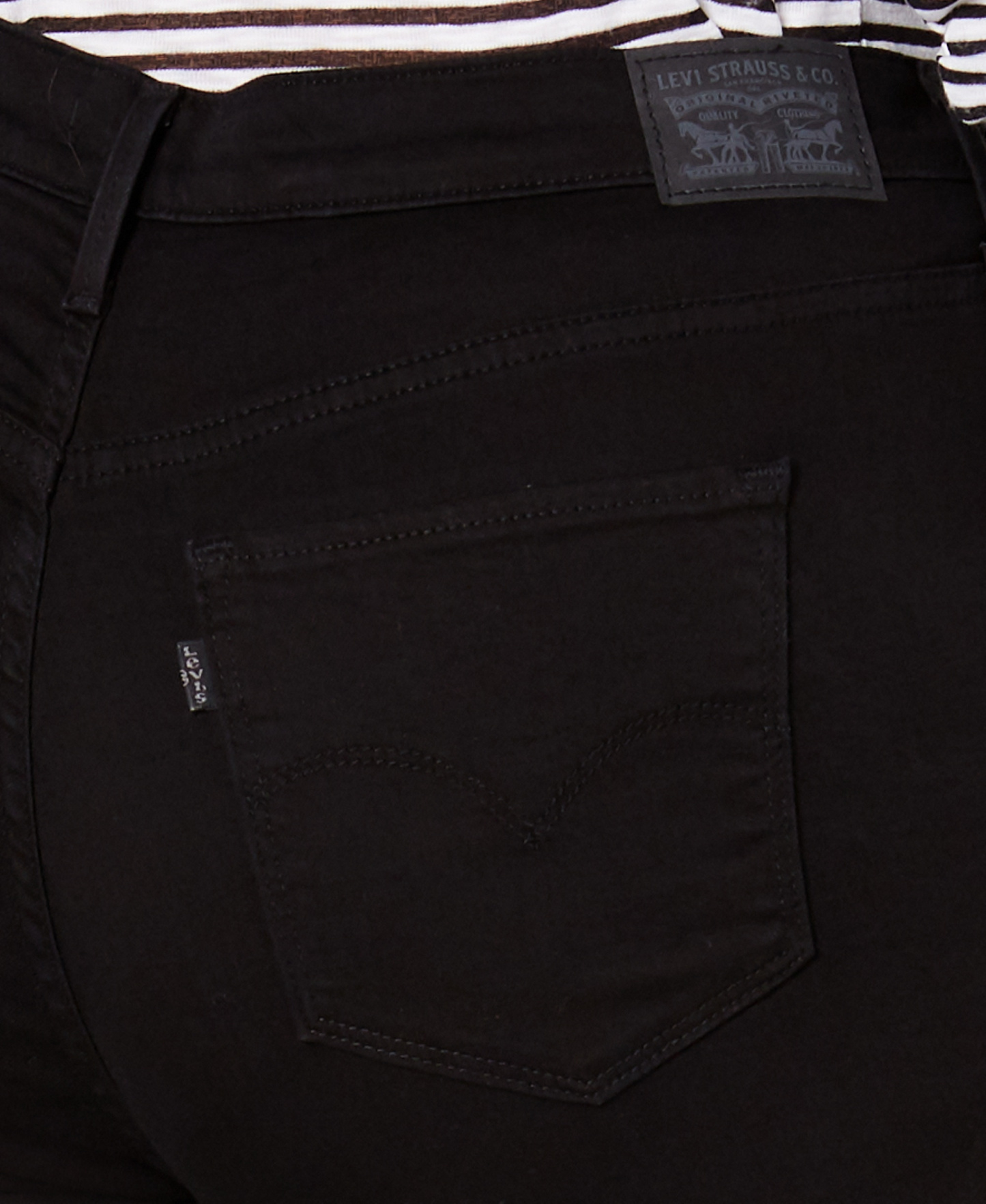 Levi's Trendy Plus Size 721 High-Rise Skinny Jeans - Black Peony