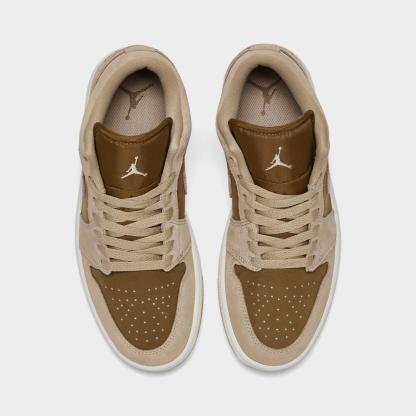Women's Air Jordan Retro 1 Low Casual Shoes - Legend Medium Brown/Chalk/Light British Tan - view 5
