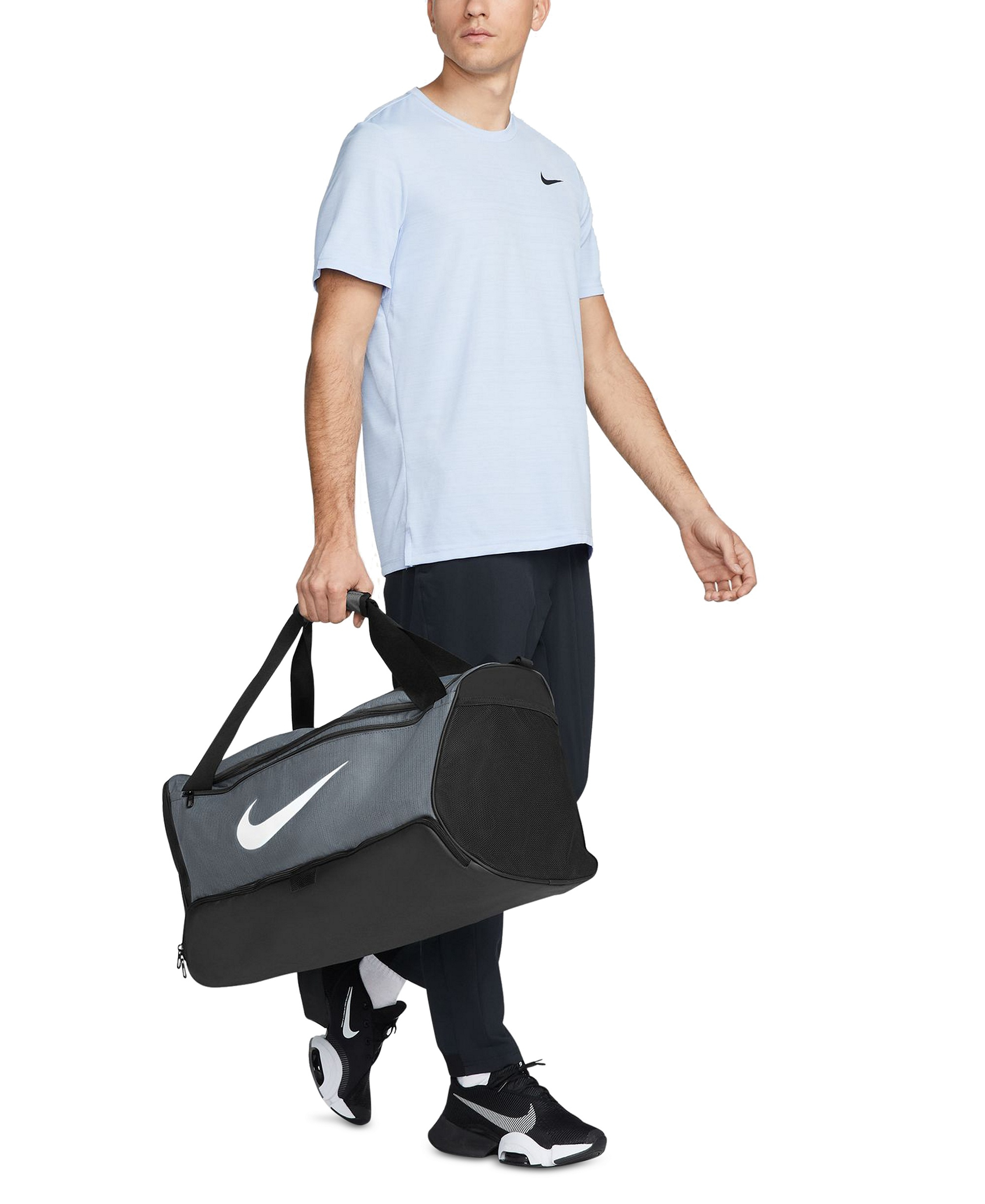 Nike Brasilia 9.5 Training Duffel Bag (Medium, 60L) - Grey