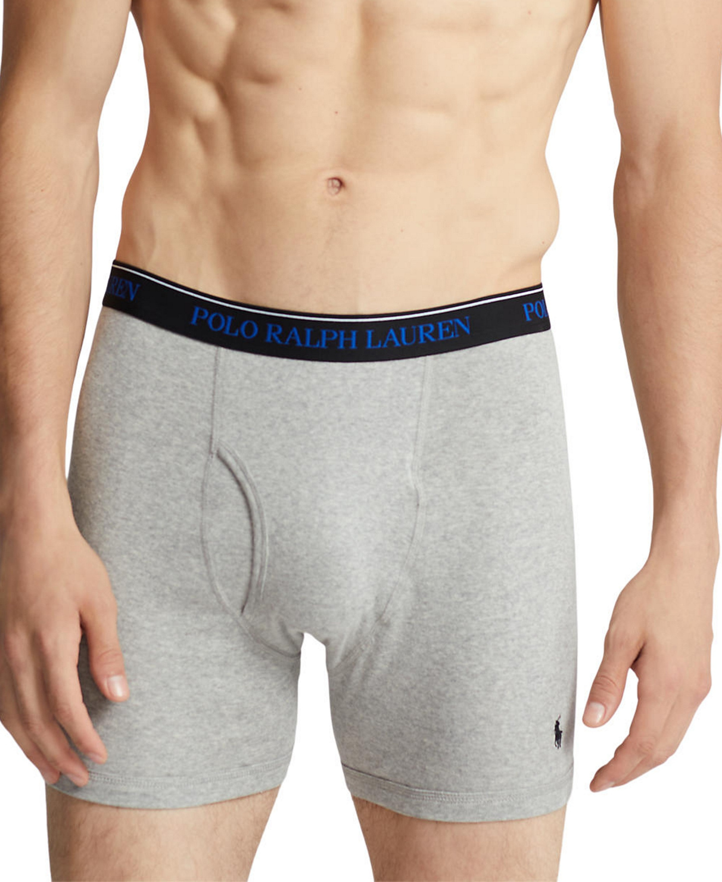 Polo Ralph Lauren Men's 5 +1 Free Bonus Pack. Classic-Fit Cotton Boxer Briefs - POLO BLACK/SAPPHIRE