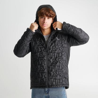 Men's adidas Terrex Xperior Primaloft Loose Fill Insulated Hooded Jacket - Black