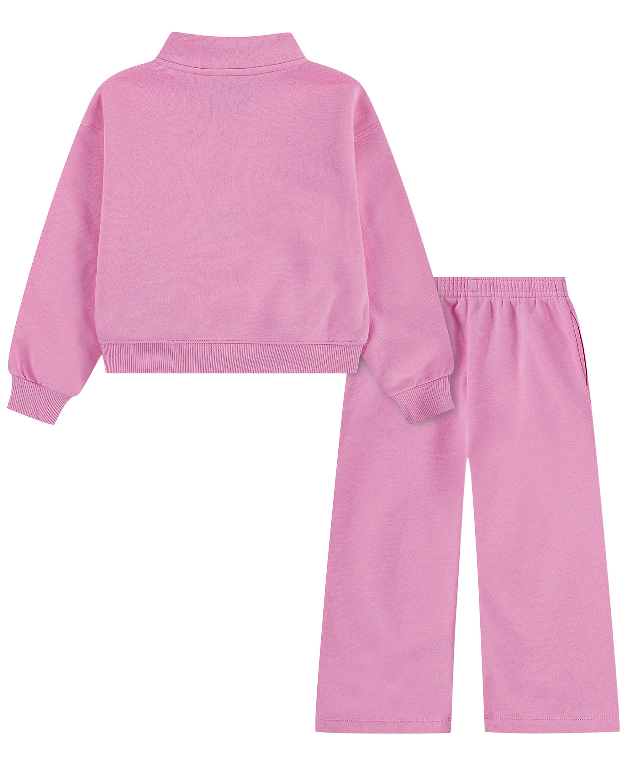 Nike Toddler Girls' 2T-4T Sportswear Standard Fleece Half-Zip Top and Pants, 2-Piece Set - Pink Rise