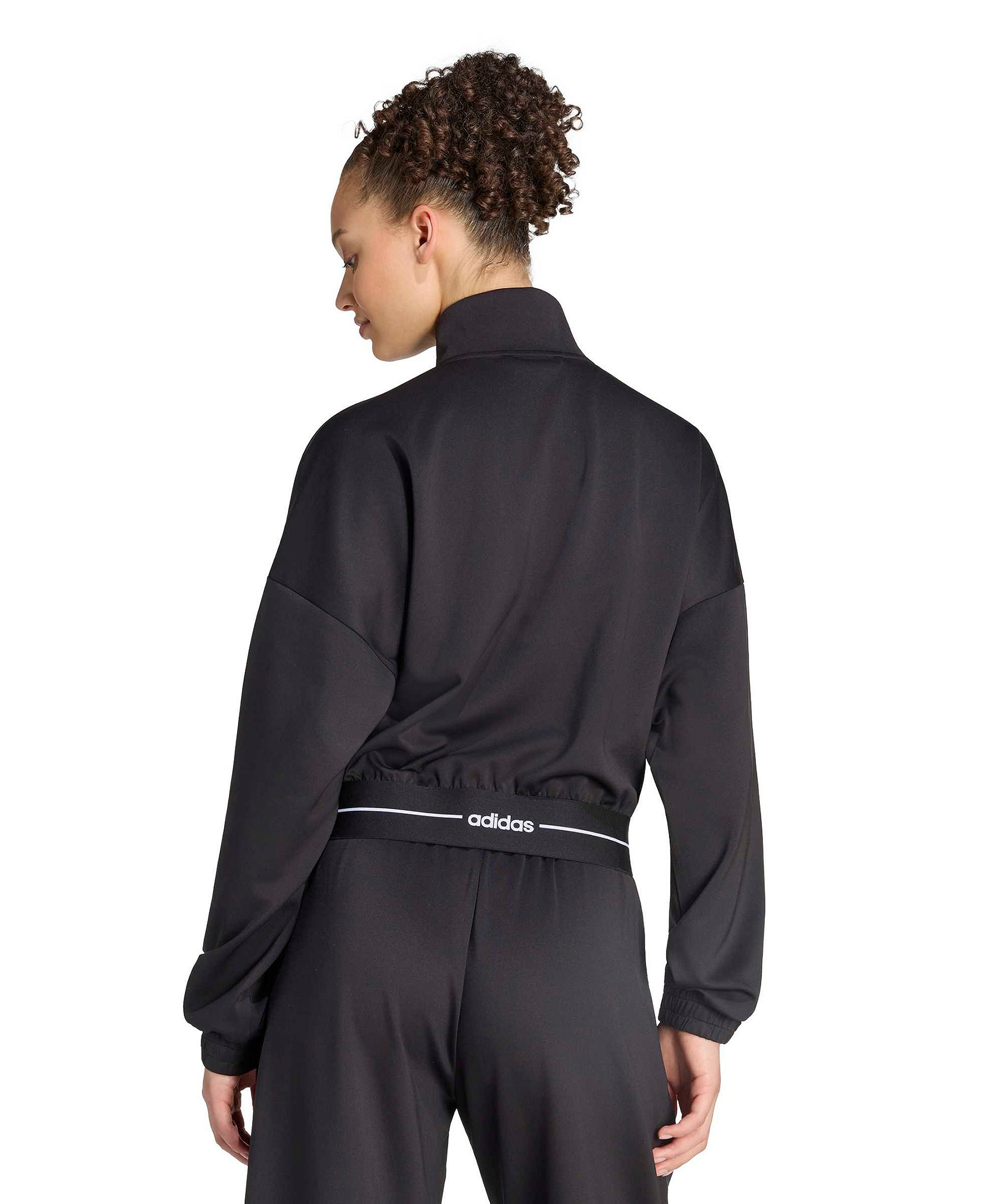 adidas Women's Hyperglam Track Cropped Training Track Jacket - Black