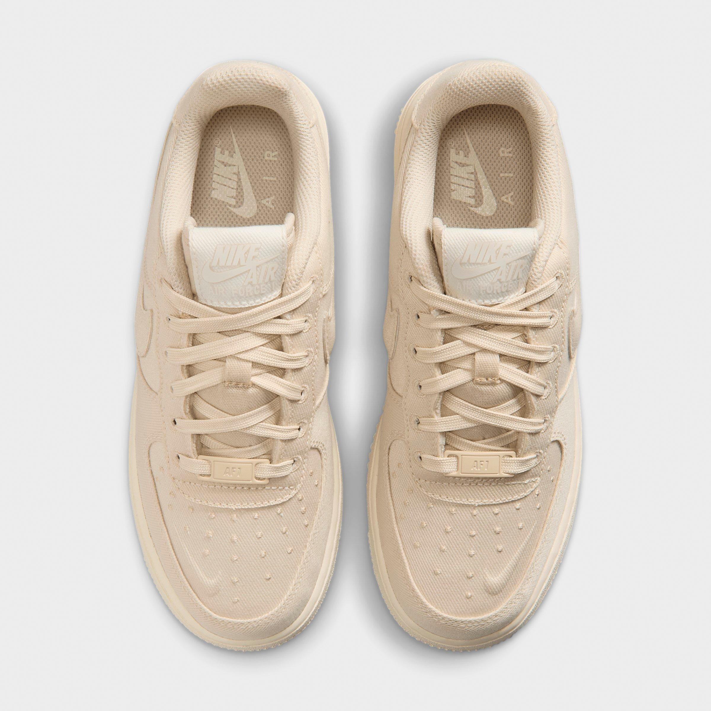 Big Kids' Nithtke Air Force 1 Low Casual Shoes - Beach/Coconut Milk/Sail/Beach - Top view