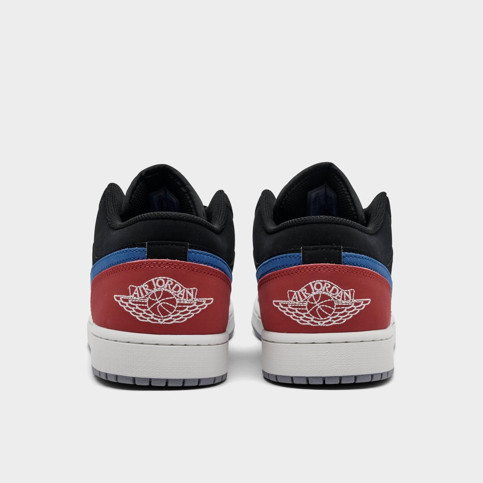 Men's Air Jordan Retro 1 Low Casual Shoes - Black/True Blue/Varsity Red/Summit White - view 4