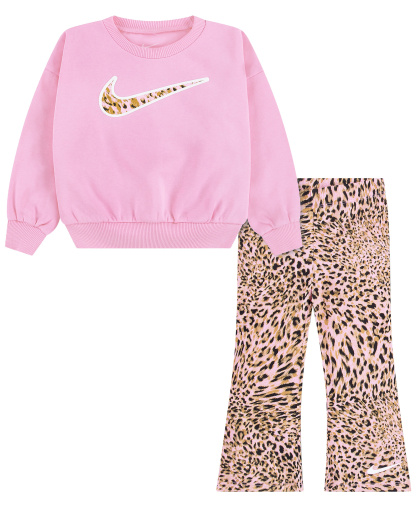 Nike Toddler Girls' 2T-4T Printed Top and Leggings, 2-Piece Set - Pink Rise
