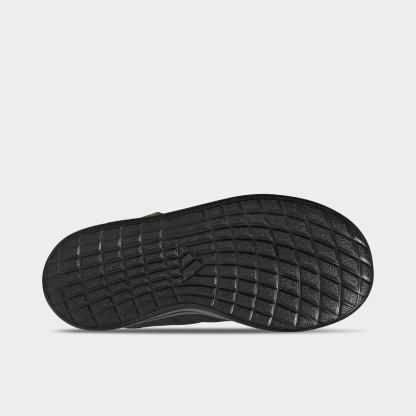 Little Kids' adidas x Minecraft Lightorama Court Stretch Lace Hook-And-Loop Casual Shoes - Core Black/Cloud White/Charcoal Solid Grey - Bottom view