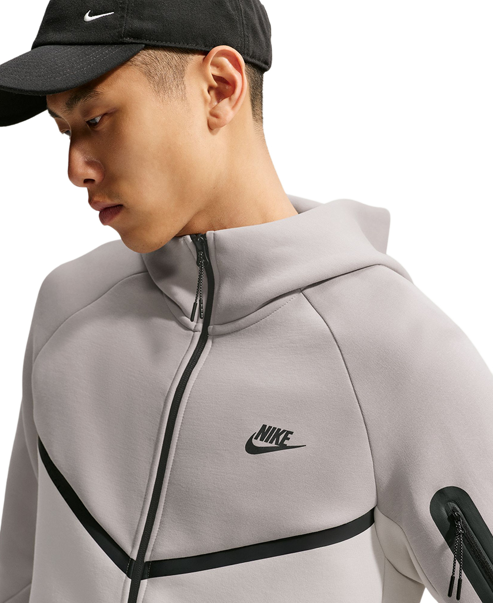 Nike Men's Tech Fleece Full-Zip Hoodie - College Grey/Light Bone/Black