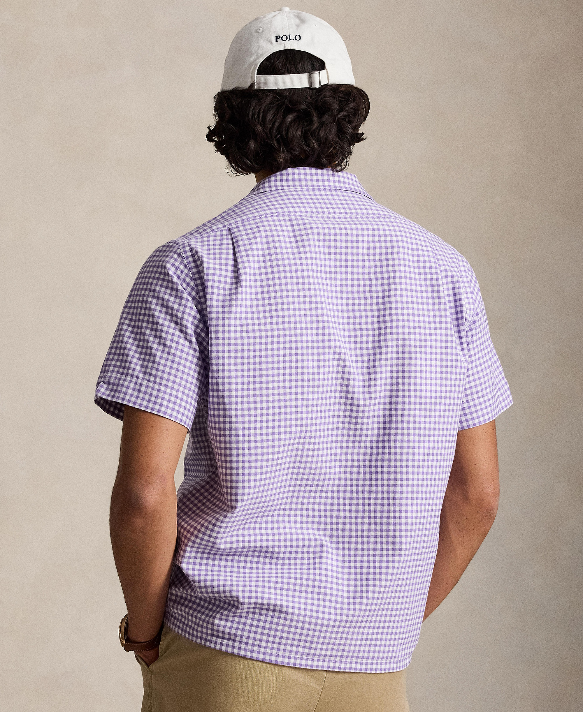 Polo Ralph Lauren Men's Classic-Fit Short-Sleeve Oxford Shirt - Thistle White