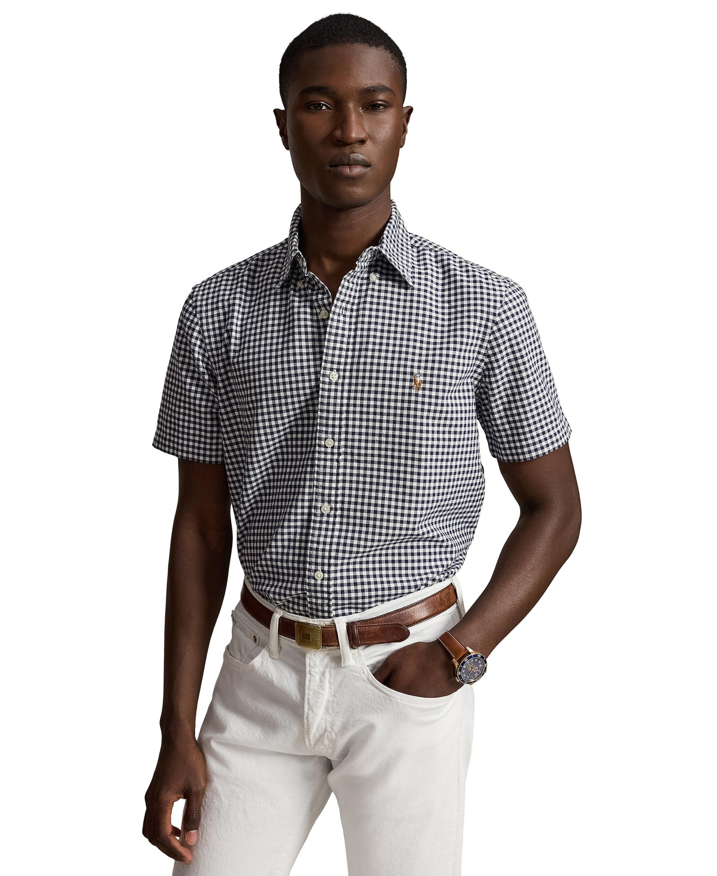 Polo Ralph Lauren Men's Classic-Fit Oxford Shirt - 4338V Navy/White