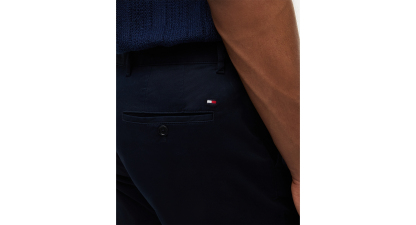 Tommy Hilfiger Men's Slim-Straight Fit Stretch Chino Pants - Desert Sky