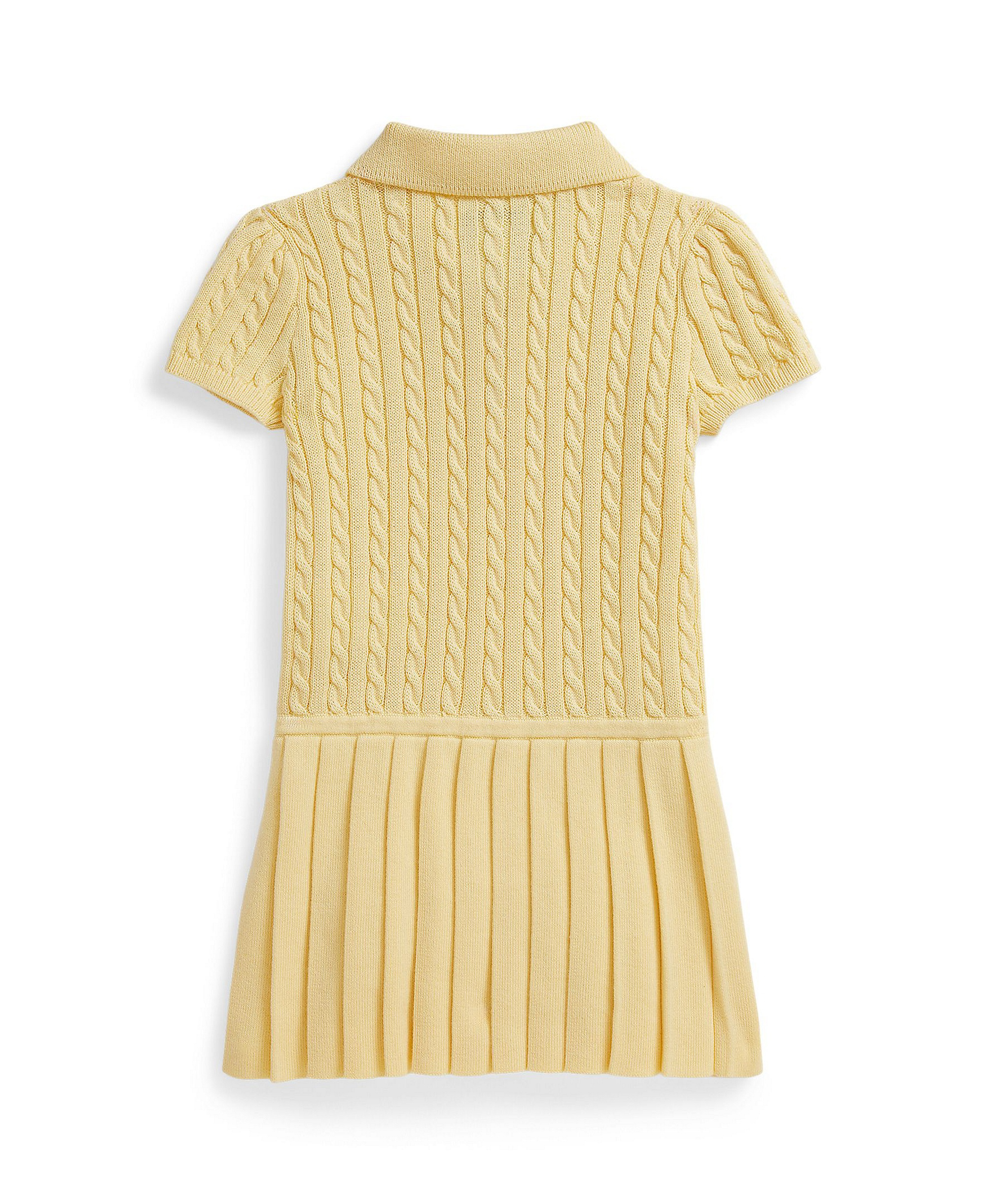 Polo Ralph Lauren Baby Girls' Mini-Cable Polo Sweater Dress - Yellow