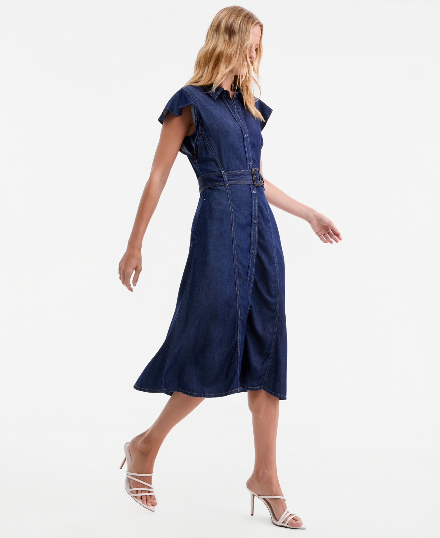 Tommy Hilfiger Women's Collar Short-Sleeve Midi Dress - Leny