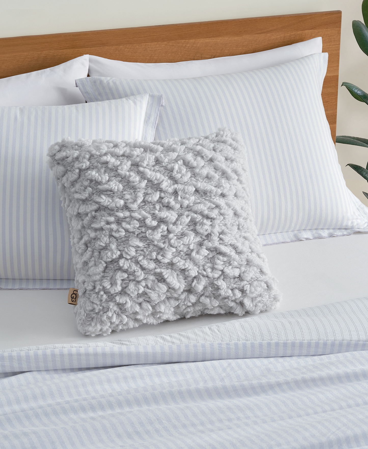 UGG® Shira Textured Decorative Pillow, 20" x 20" - Stone