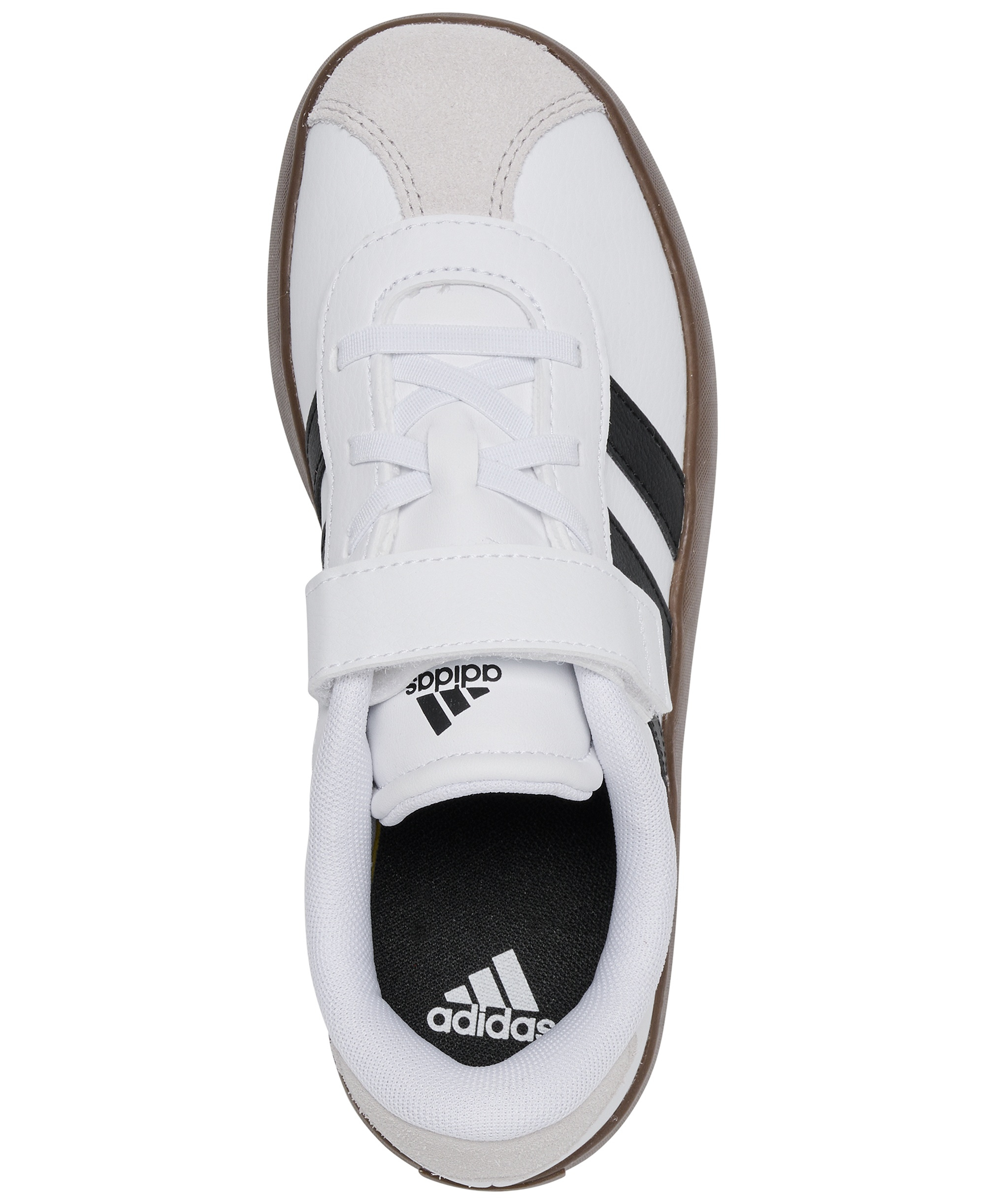 adidas Little Kids VL Court 3.0 Fastening Strap Casual Sneakers from Finish Line - White, Black