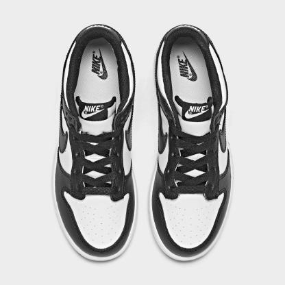 Little Kids' Nike Dunk Low Casual Shoes - White/Black/White