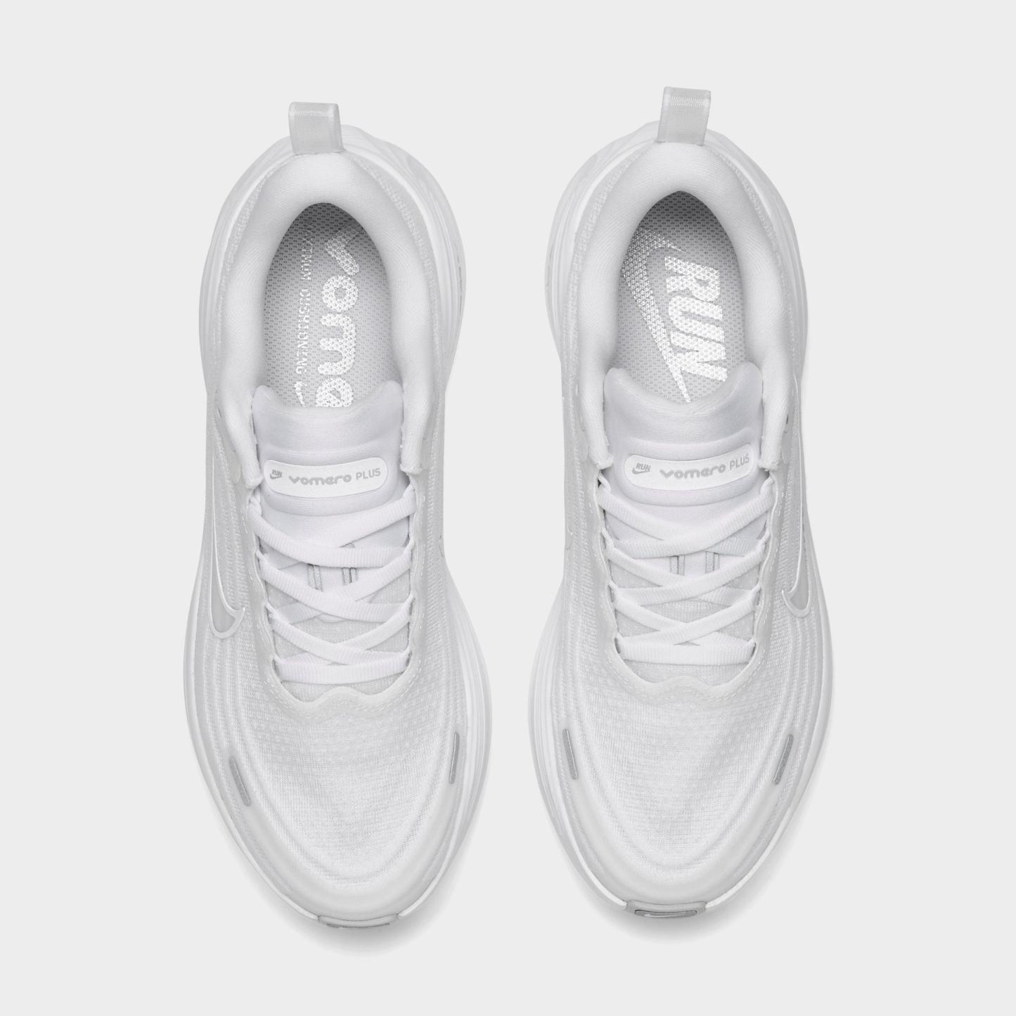 Women's Nithtke Vomero Plus Running Shoes - Part 2 - White/Photon Dust/Metallic Silver/Summit White - Top view