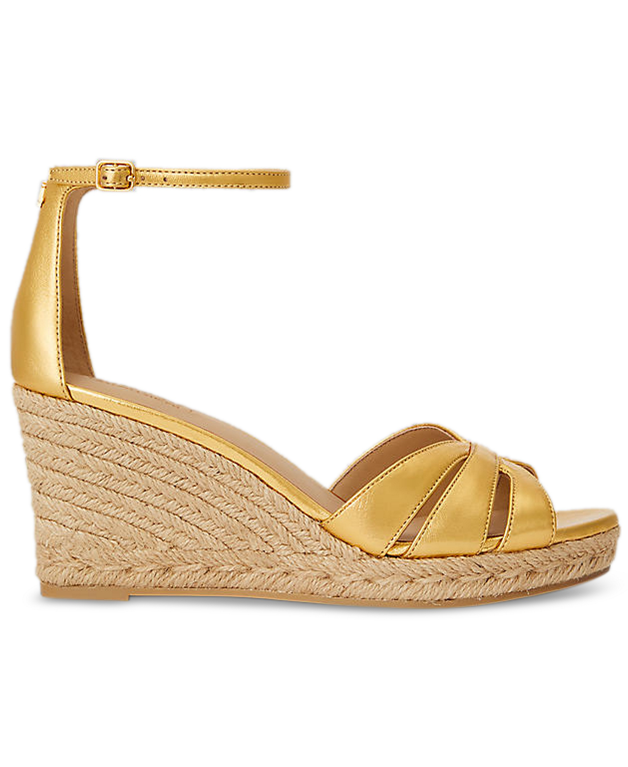 Lauren Ralph Lauren Women's Nellie Espadrilles Wedge Sandals - Modern Gold