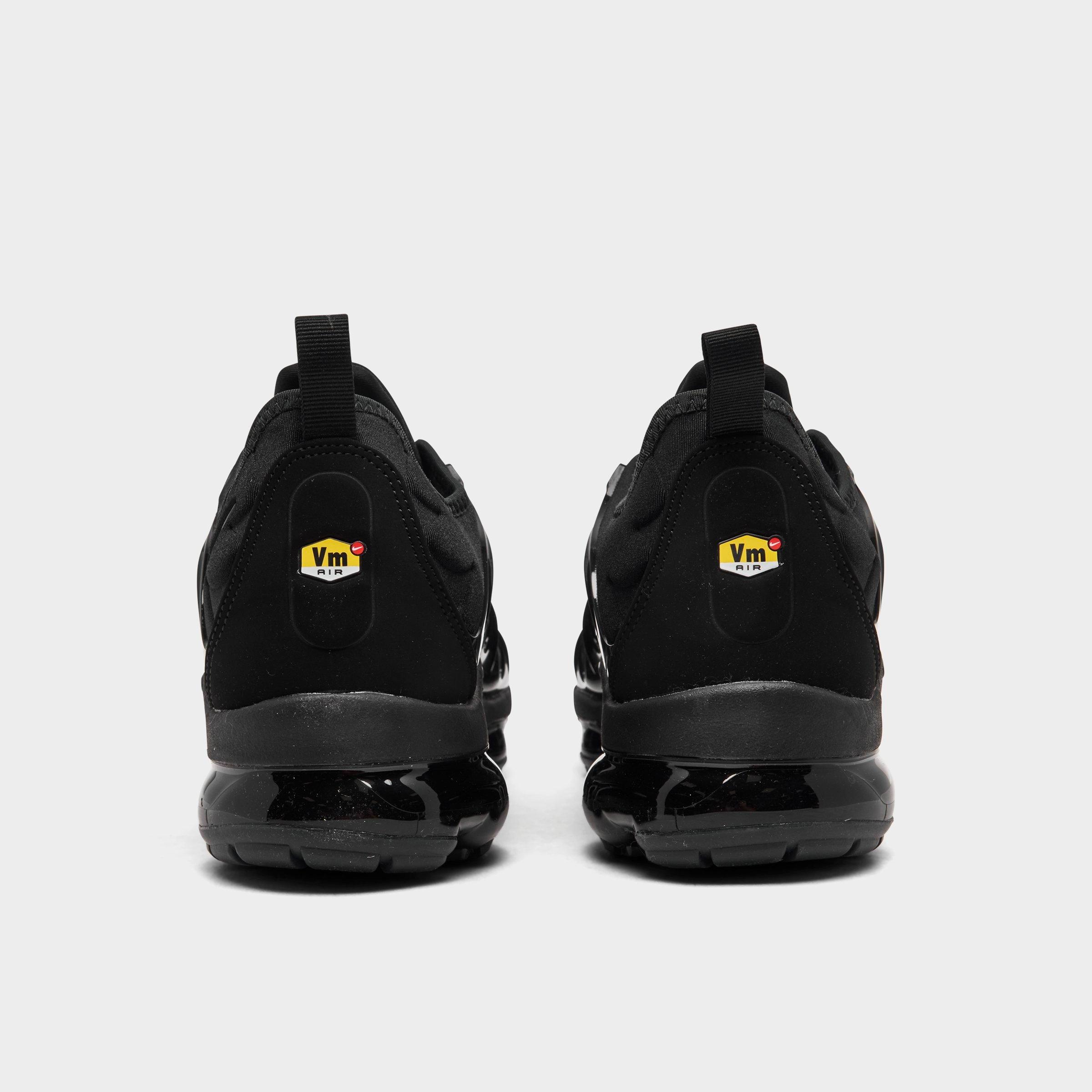 Men's Nithtke Air VaporMax Plus Running Shoes - Part 1 - Black/Black/Dark Grey - Back view