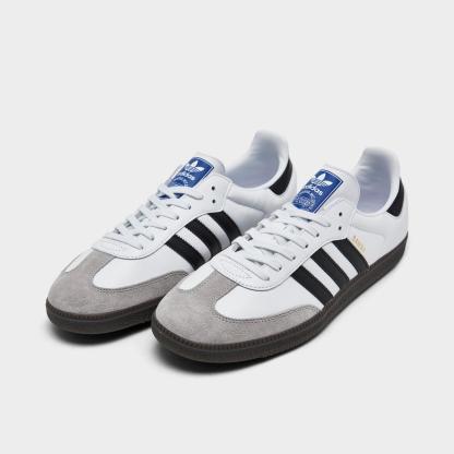 Men's adidas Originals Samba OG Casual Shoes - White/Black/Clear Granite - view 2
