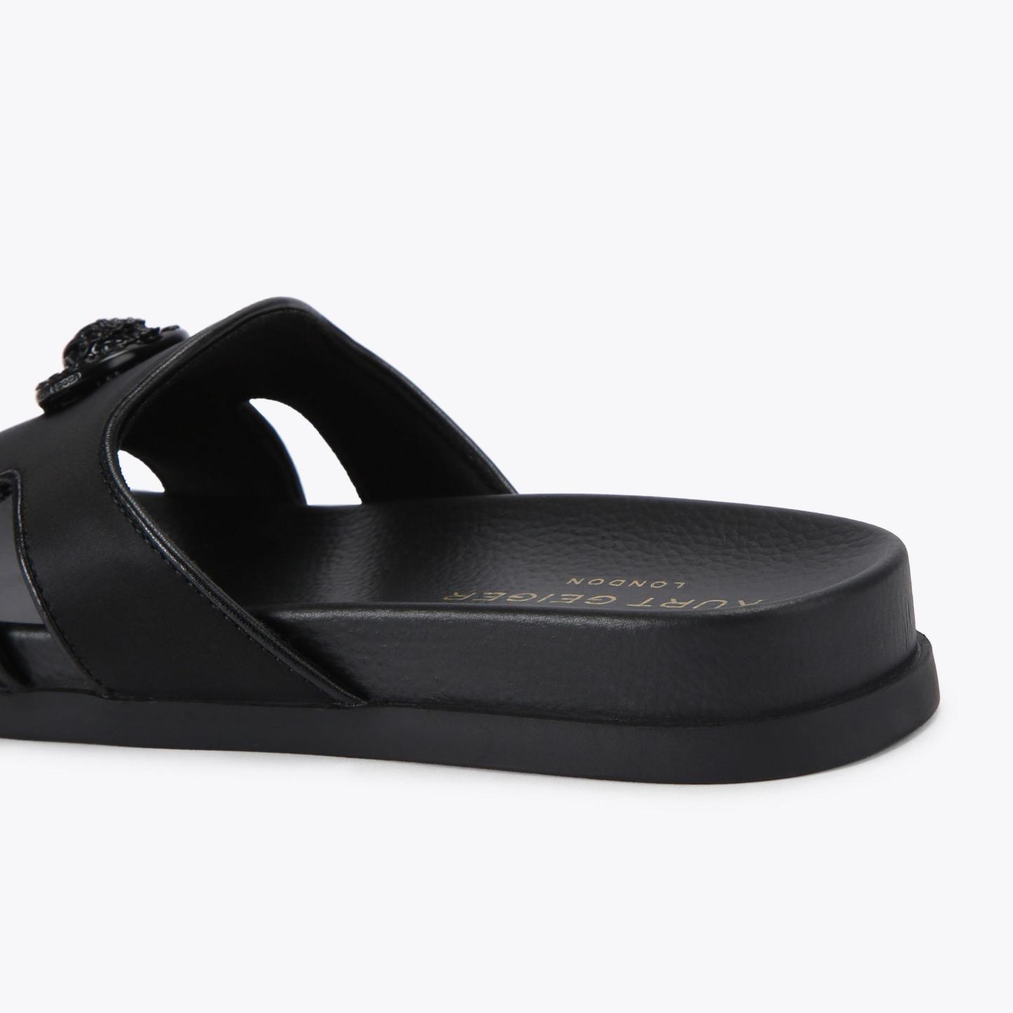 Kurt Geiger London Chelsea Cut Out Slide Sandal - Black - view 4