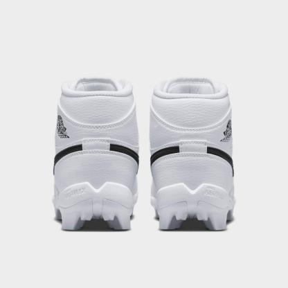 Big Kids' Air Jordan Retro 1 Mid Cleats - White/Black - view 4