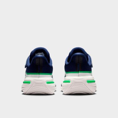 Little Kids' Nithtke Winflo 12 Road Running Shoes - Midnight Navy/Green Spark/Summit White - Back view