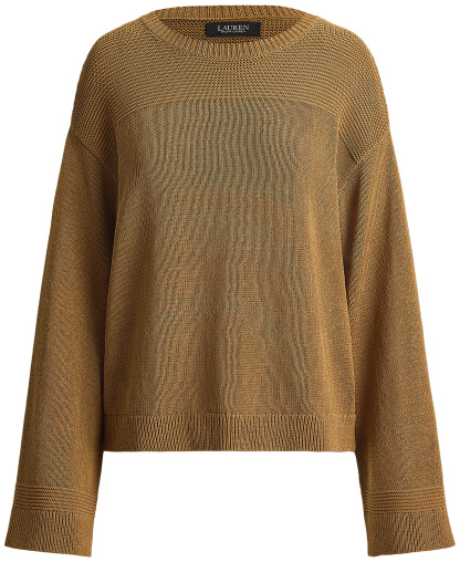 Lauren Ralph Lauren Women's Crewneck Long-Sleeve Sweater - Tobacco Bronze