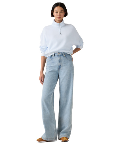 Levi's Women's Cinch-Waist Carpenter Lightweight Baggy Jeans - Summer Job Stone