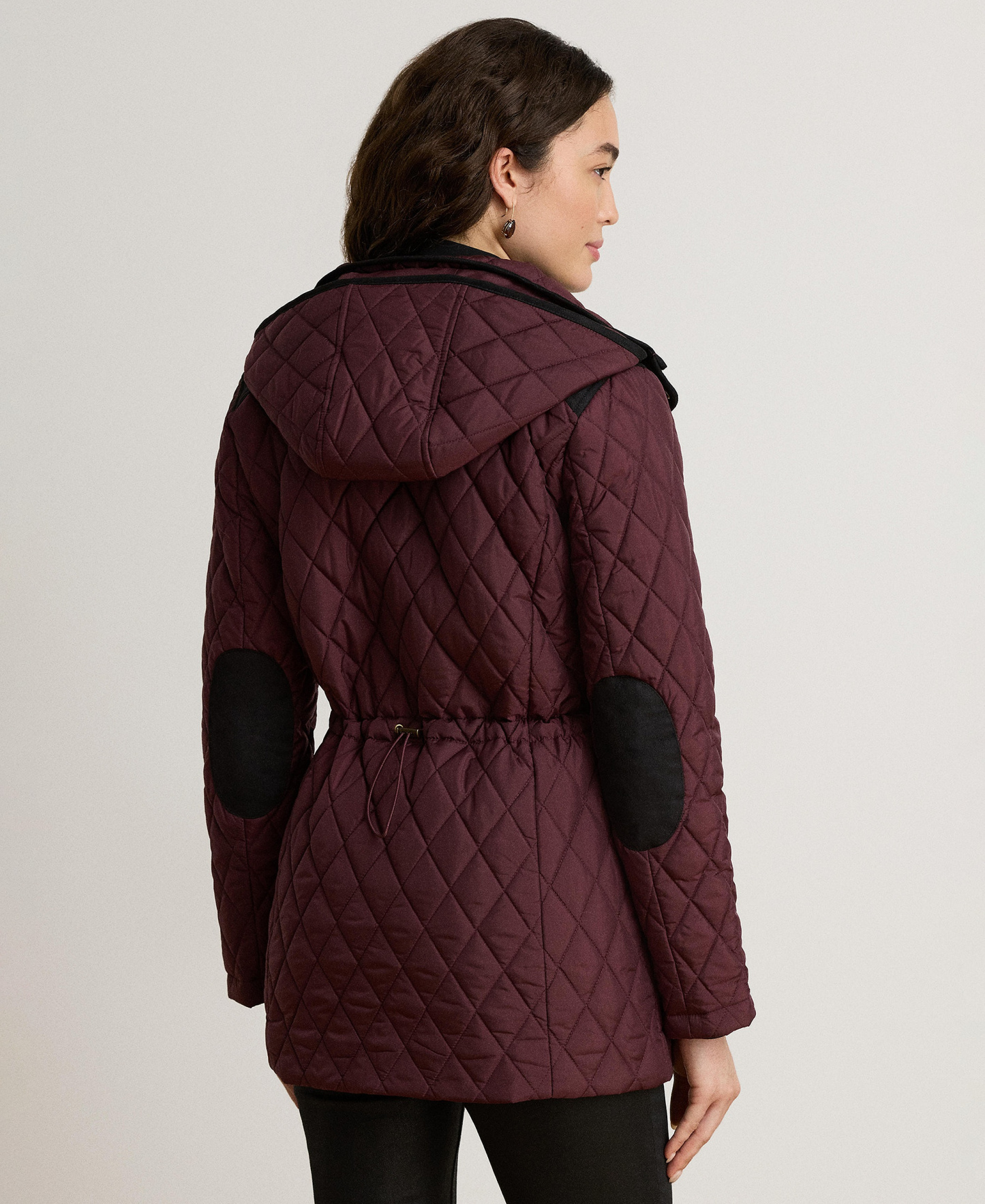 Lauren Ralph Lauren Women's Hooded Anorak Quilted Coat, Created for Macy's - Dark Garnet