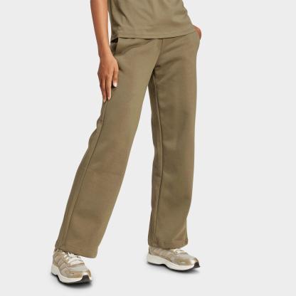 Women's adidas Sportswear Essentials Small Logo Feel Cozy Open-Hem Pants - Olive Strata/White