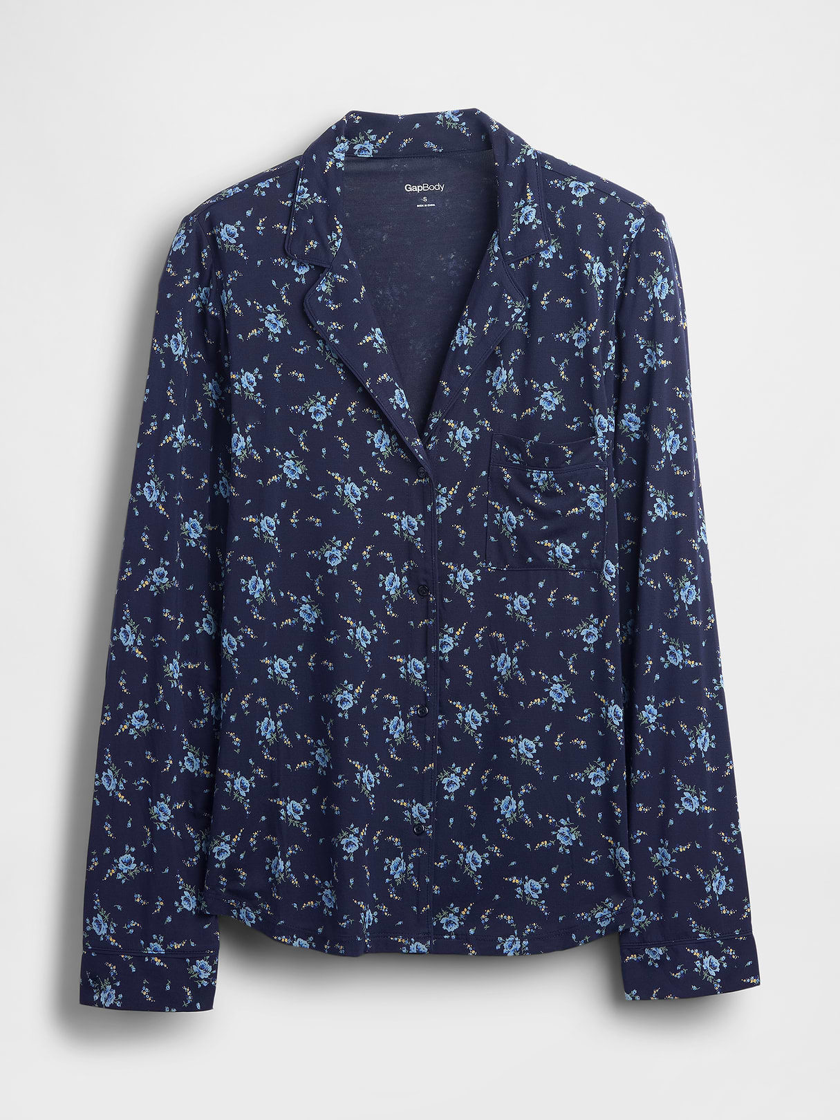 SoftMade Modal PJ Top - Blue floral