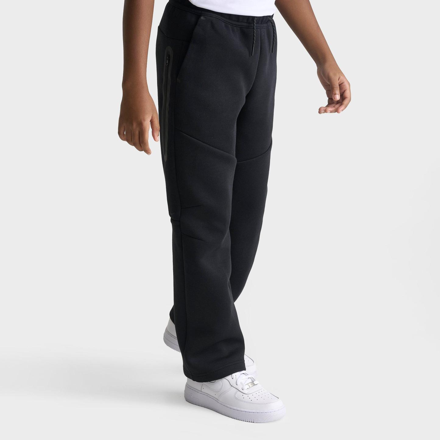 Big Kids' Nithtke Sportswear Tech Fleece Open Hem Pants - Black