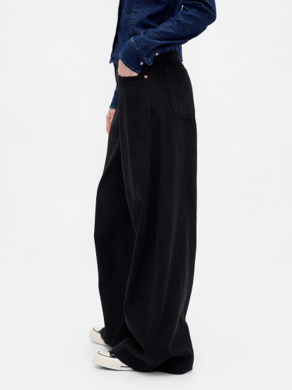Low Slung Extra Baggy Jeans - Black