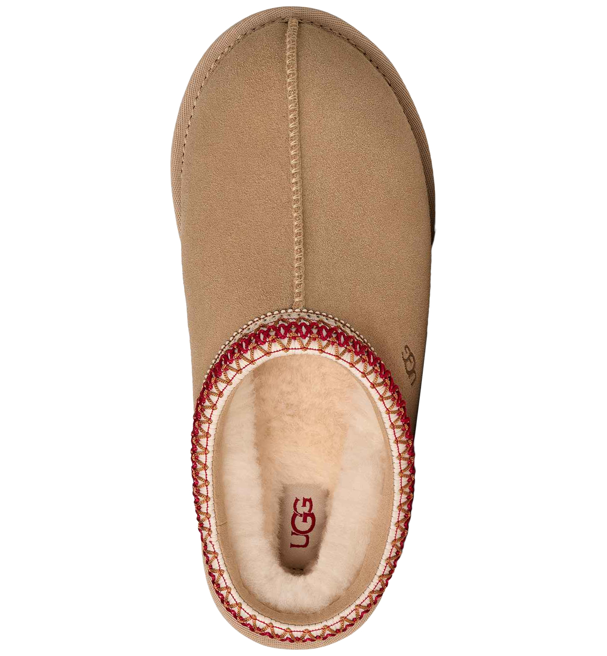UGG® Women's Tasman II Slip-On Slide Slippers - Sand/Dark Cherry