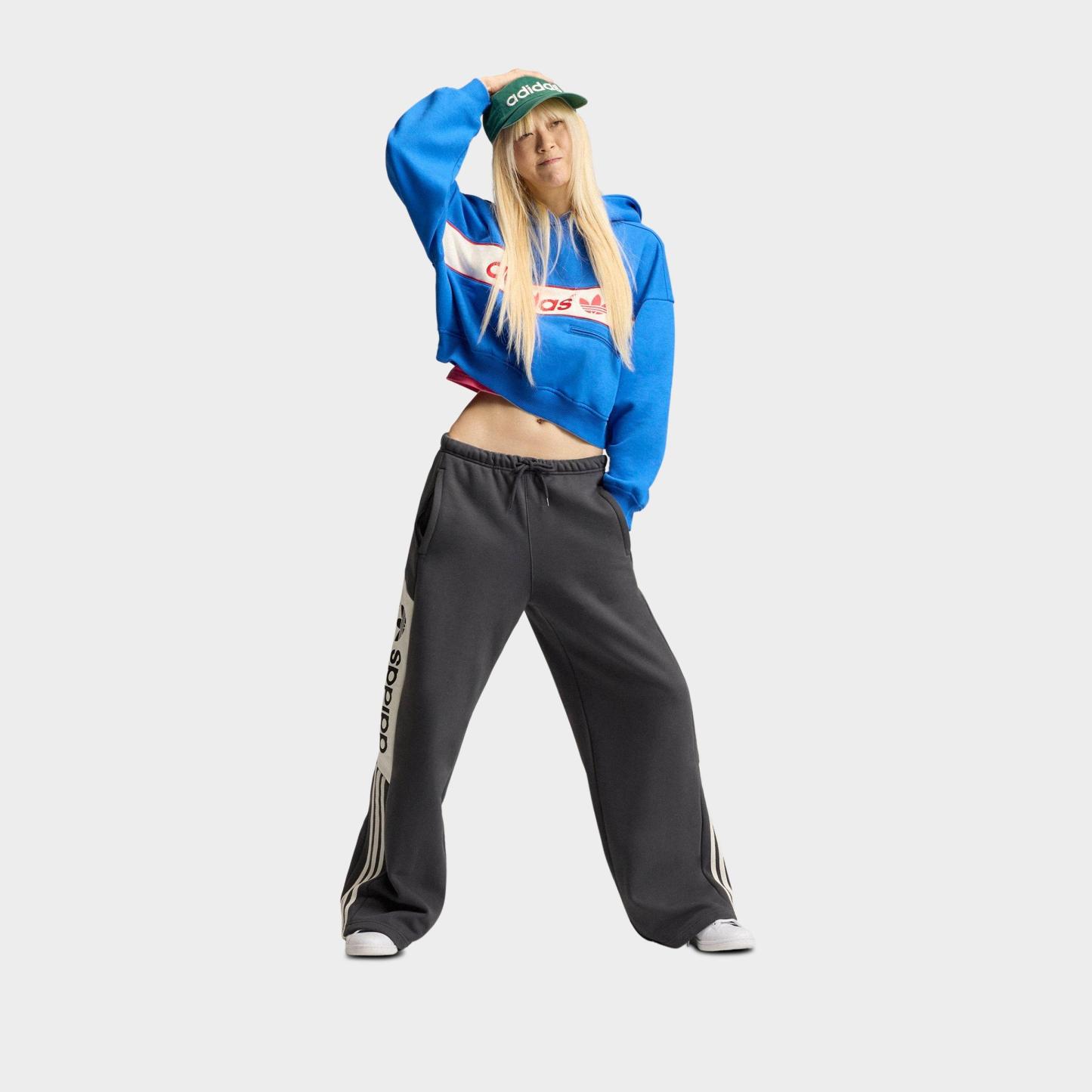 Women's adidas Originals adiSignature NY Wide-Leg Sweatpants - Utility Black