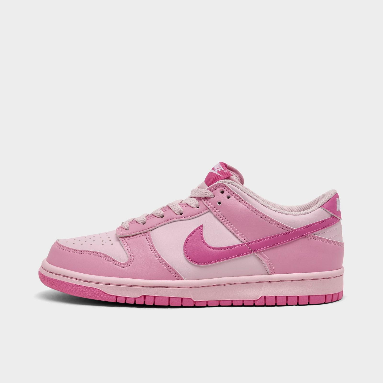 Big Kids' Nike Dunk Low Casual Shoes - Pink Rise/Pink Foam/White/Playful Pink