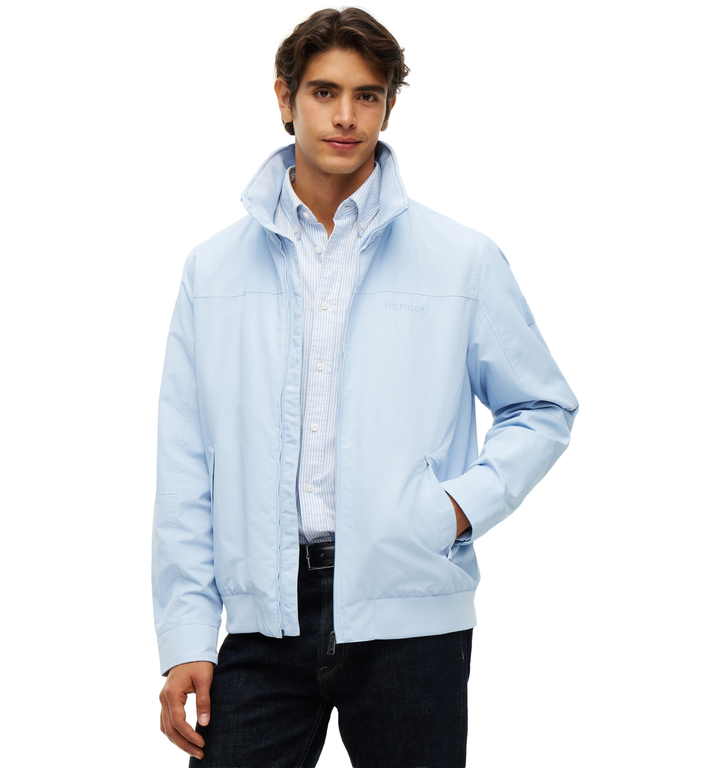 Tommy Hilfiger Men's Regatta Water Resistant Jacket - Sky Blue