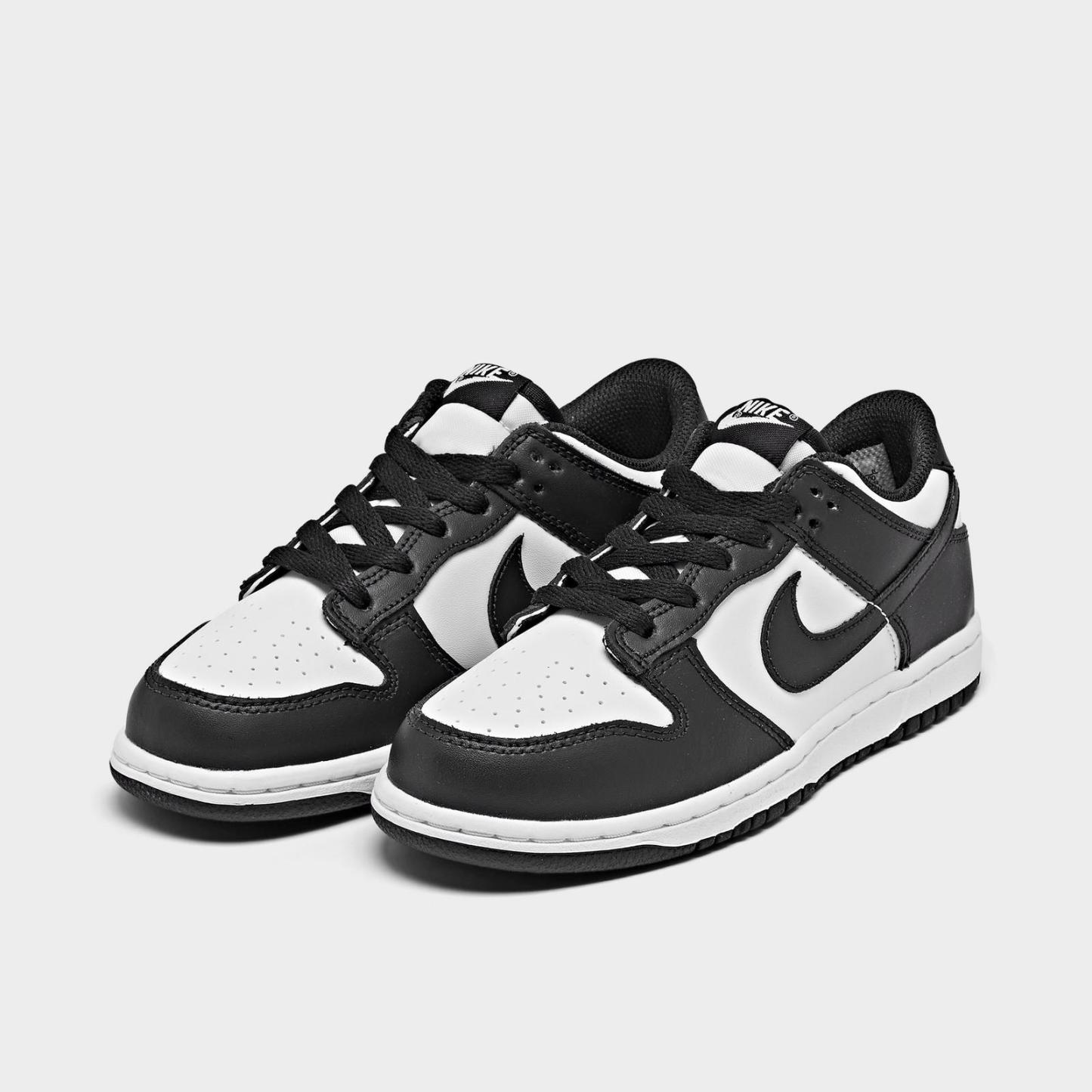 Little Kids' Nike Dunk Low Casual Shoes - White/Black/White