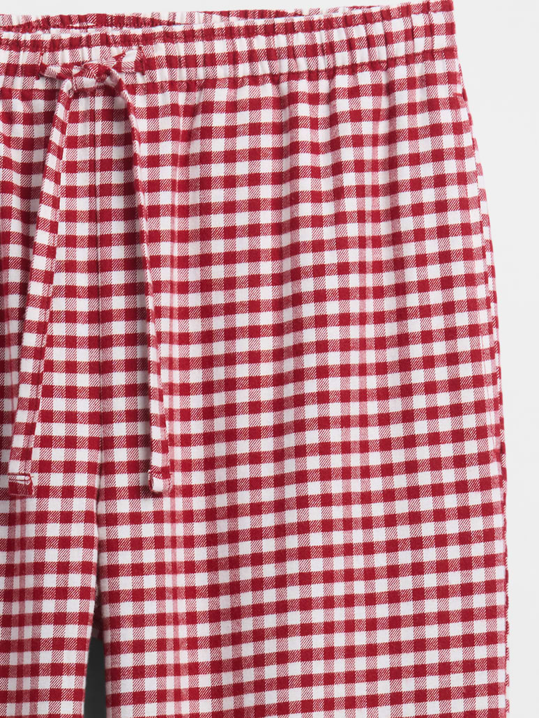Adult Softest Flannel PJ Pants - Red gingham print