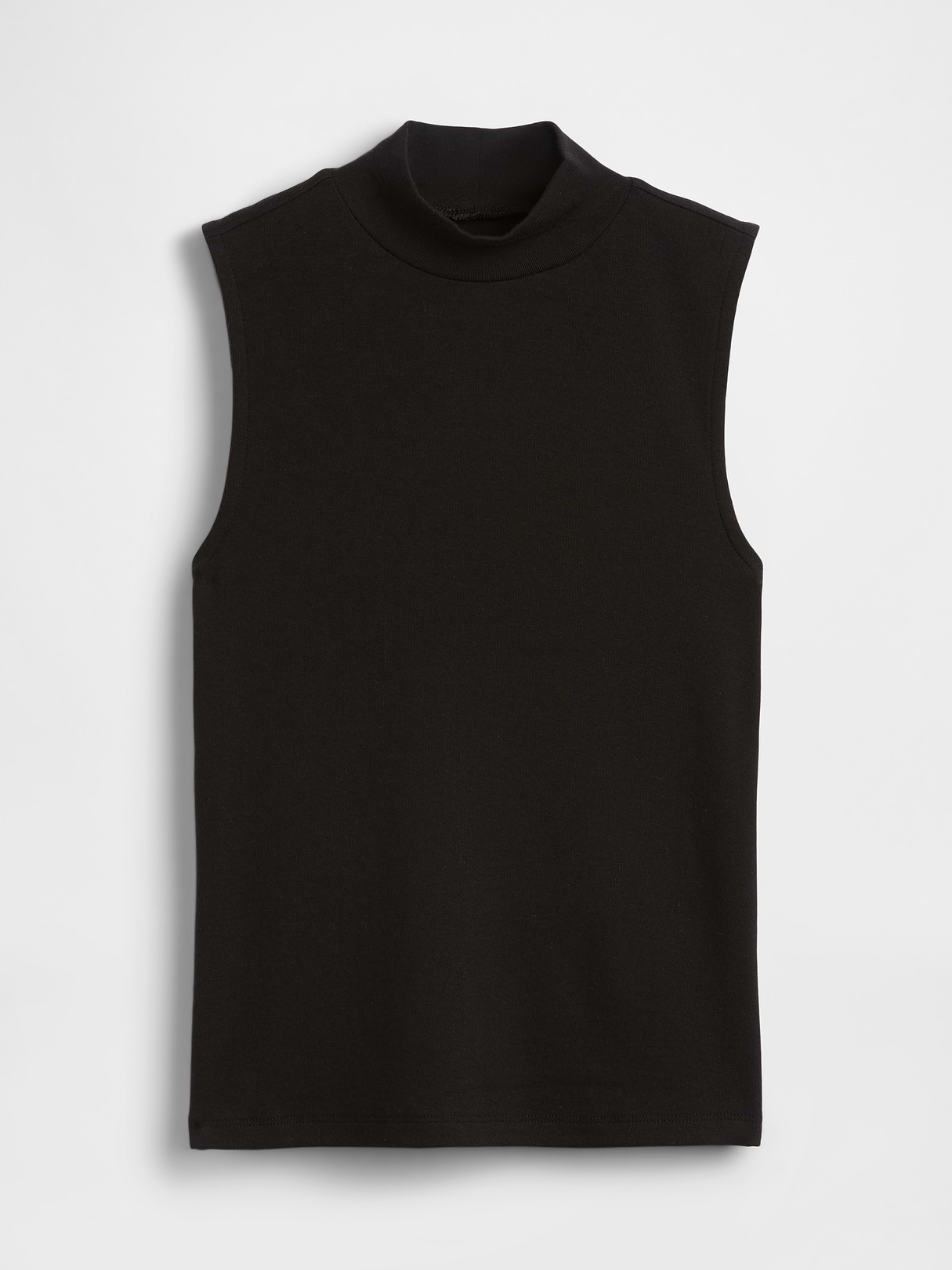 Modern Mockneck Tank Top - Black