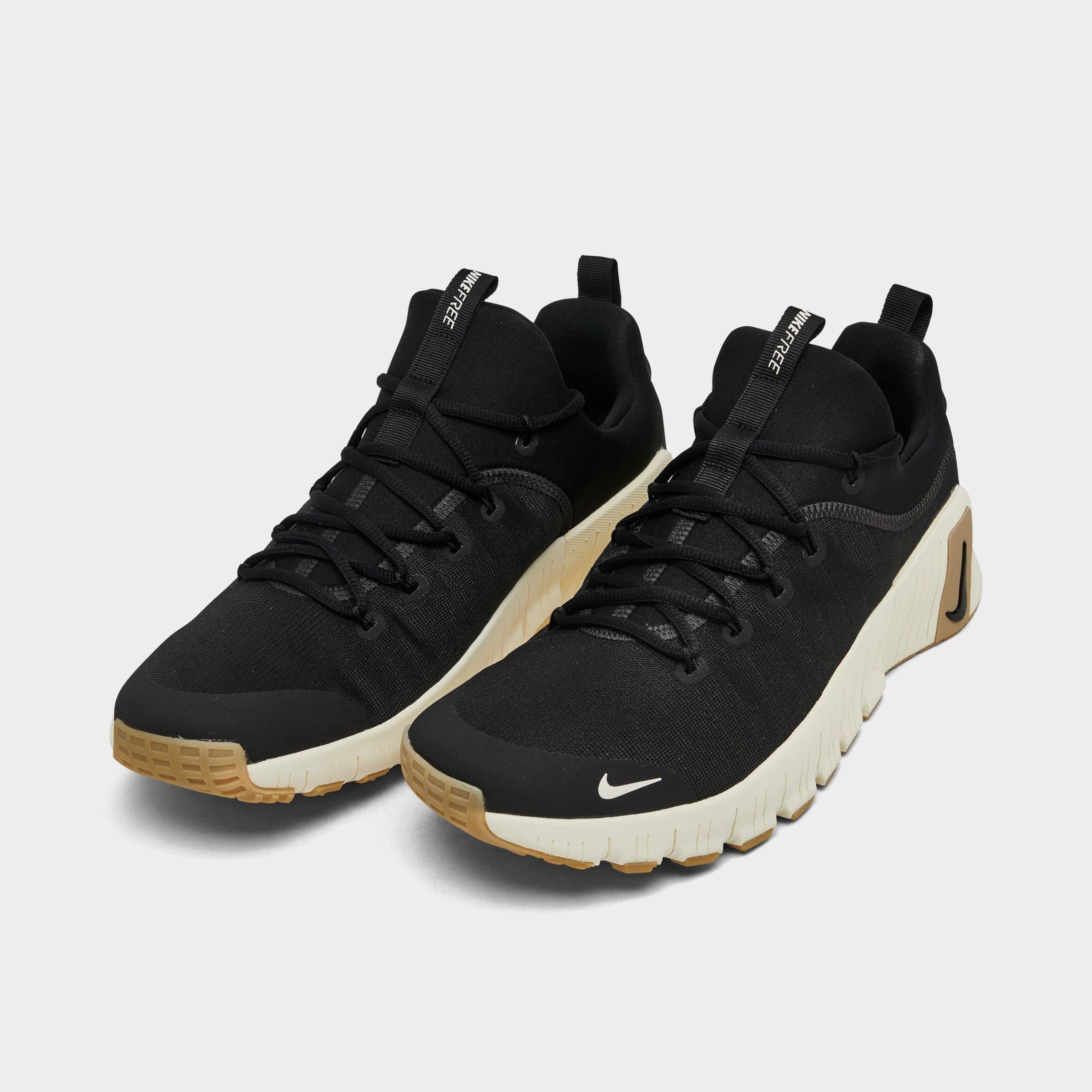 Men's Nithtke Free Metcon 6 Training Shoes - Black/Coconut Milk/Gum Light Brown - Both shoes facing left