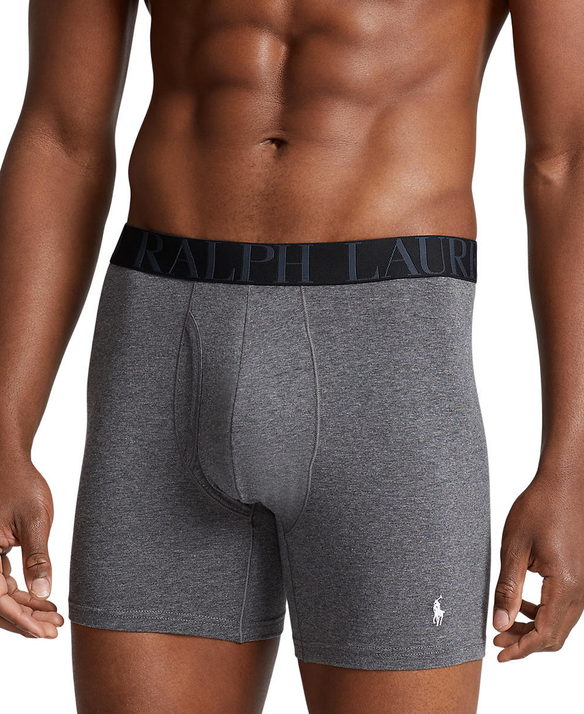 Polo Ralph Lauren Men's 5-Pack Stretch Classic Fit Boxer Briefs - Assorted Blue/Black/Grey