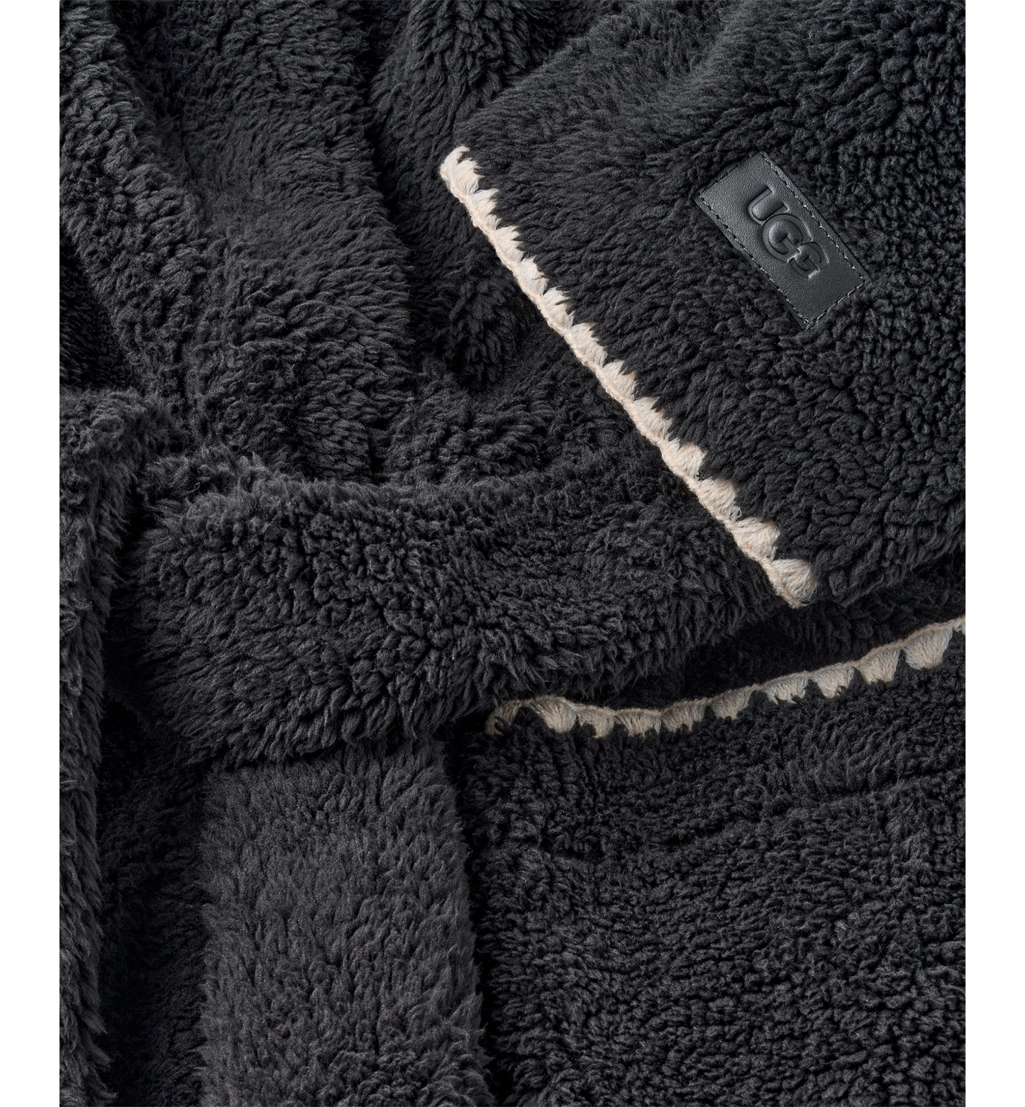 UGG® Women's Linet Fleece Long Robe - Black