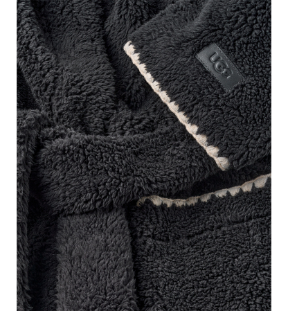 UGG® Women's Linet Fleece Long Robe - Black