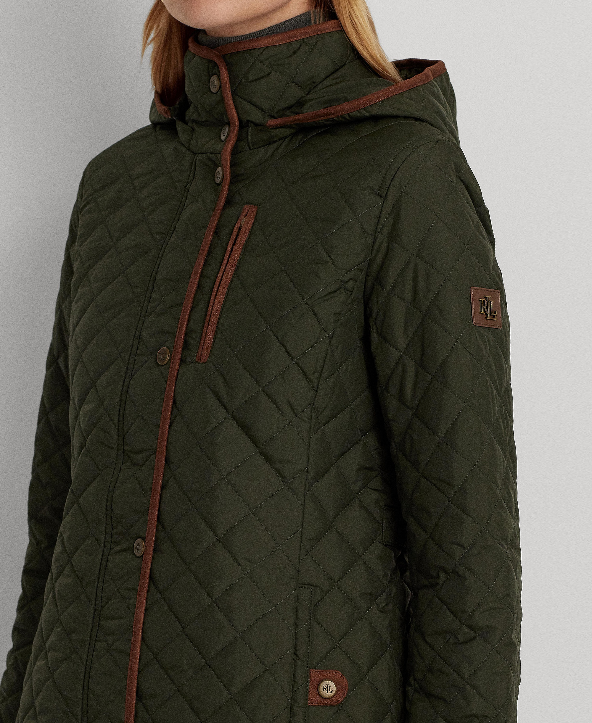 Lauren Ralph Lauren Women's Hooded Quilted Coat - Litchfield Loden