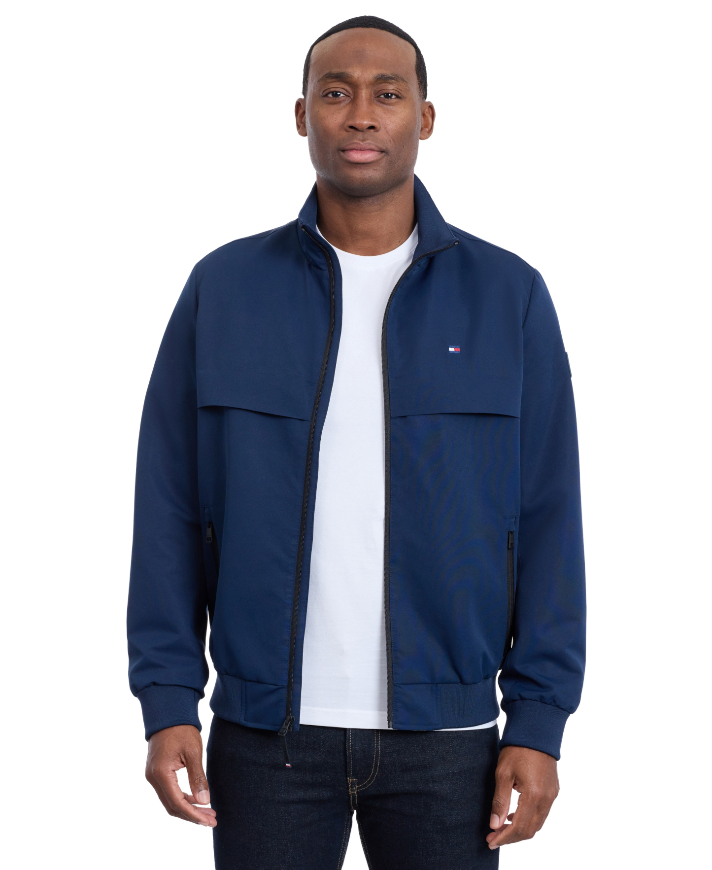 Tommy Hilfiger Men's Water Resistant Boating Regular-Fit Jacket - Navy