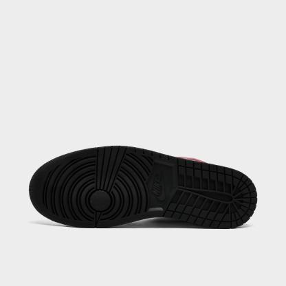 Men's Air Jordan Retro 1 Mid Casual Shoes - Black/Gym Red/White - view 6