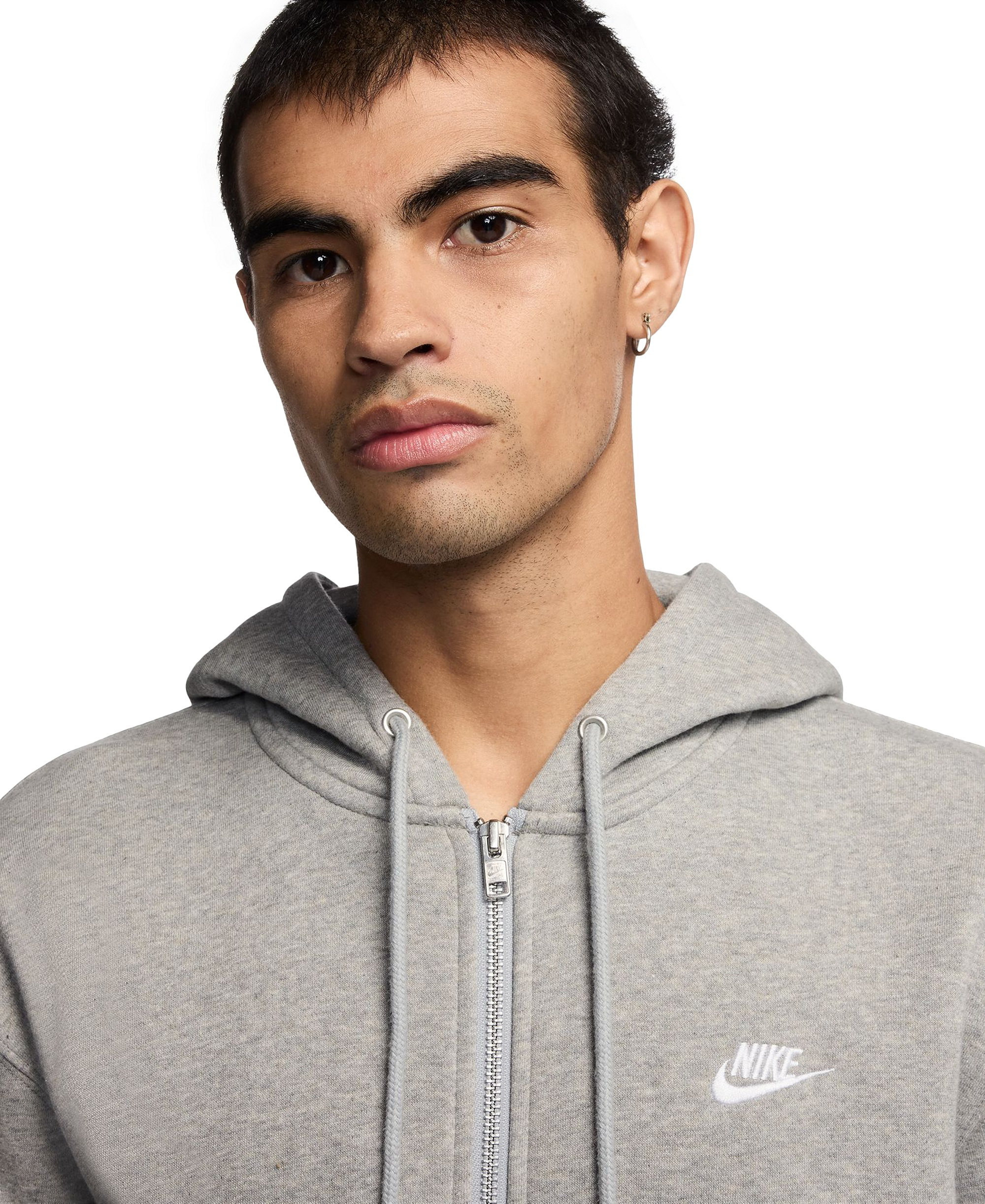 Nike Men's Full-Zip Fleece Regular-Fit Hoodie - Dark Gray Heather